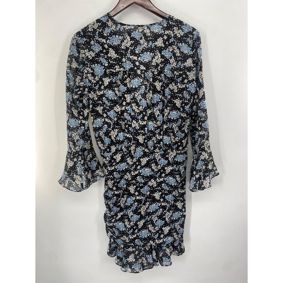 VERONICA BEARD SEAN FLORAL JACQUARD SILK MINIDRESS LONG SLEEVE SIZE 4 - Picture 5 of 6